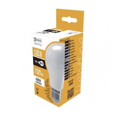 Gwint-trzonek-e27 - klasyczna żarówka setka led a60 15,3w-100w e27 neutralna 4000k 1521lm emos zl4019 