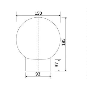 Kinkiety - oprawa zewnętrzna e27 kula ip44 kp-2619 rum-lux 