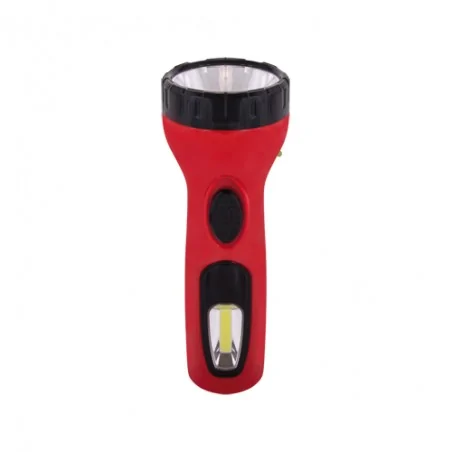 Latarki-led - latarka akumulatorowa led 1w+2w 6500k czarny/czerwony tunel led 03933 ideus 