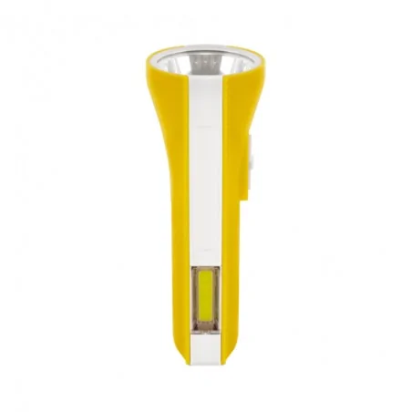 Latarki-led - żółta latarka akumulatorowa led 3w+3w 6500k tedi led 03935 ideus 