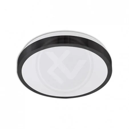 Plafony - okrągły plafon w czarnej obudowie na dwie żarówki e27 solen 6568 lvt 