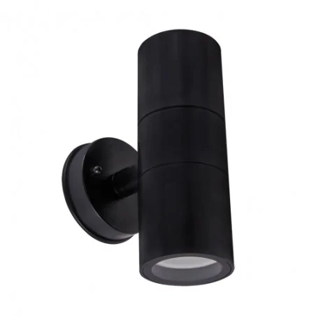 Kinkiety-ogrodowe - hermetyczny kinkiet ogrodowy dwukierunkowy czarny ip54 2xgu10 gordon 03937 ideus 