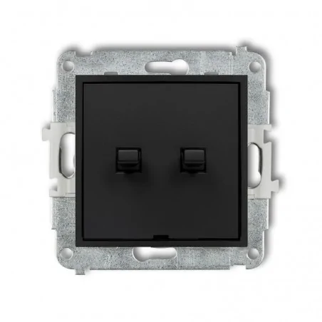 Wylaczniki-amerykanskie - włącznik amerykański podwójny czarny mat deco mini 12mwpus-2 karlik 