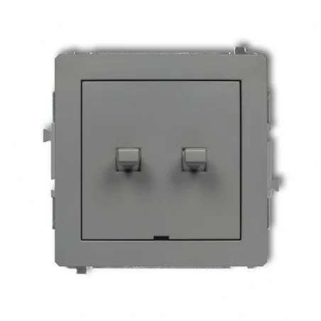 Wylaczniki-amerykanskie - włącznik podwójny w stylu amerykańskim szary mat 27dwpus-2 deco karlik 