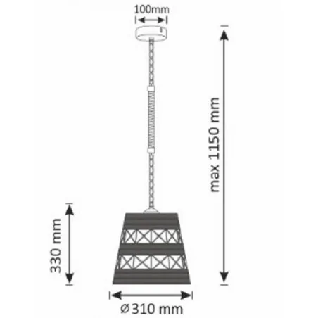 Lampy-sufitowe - alma rope lampa sufitowa w stylu boho sznur e27 polux 