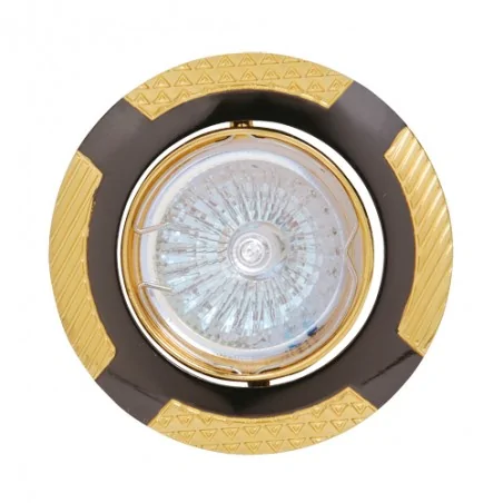 Oprawy-sufitowe - czarno-złota oprawa sufitowa oczko na 12v leylak 01326 ideus 