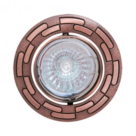Oprawy-sufitowe - dekoracyjne oczko sufiowe miedziane ornament mr16 12v zambak 01331 ideus 