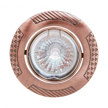 Oprawy-sufitowe - dekoracyjne oczko sufiowe miedziane leylak mr16 12v 01324 ideus 