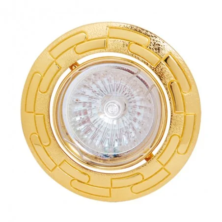 Oprawy-sufitowe - złote oczko sufiowe ze wzorkiem tanie mr16 12v zambak 01331 ideus 
