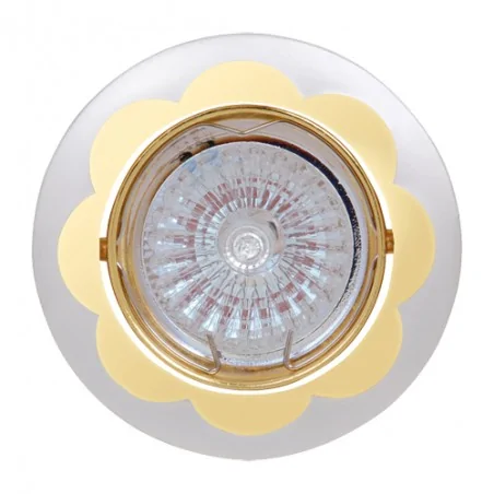 Oprawy-sufitowe - oprawa sufitowa srebrno-złota kwiatek mr16 12v yonca 02115 ideus 
