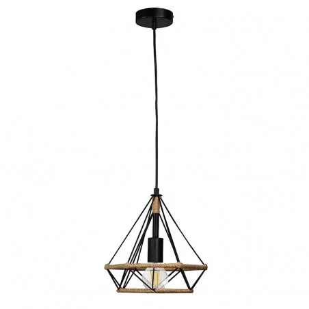 Lampy-sufitowe - lampa wisząca sufitowa w industrialnym stylu e27 il mio rope broxton 314529 polux 