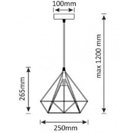 Lampy-sufitowe - lampa wisząca sufitowa w industrialnym stylu e27 il mio rope broxton 314529 polux 