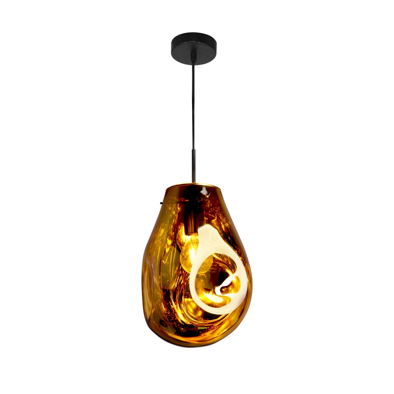 Lampy-sufitowe - złota lampa sufitowa wisząca na żarówkę e27 il mio rope kimberly gold 316264 polux firmy POLUX 