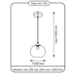 Lampy-sufitowe - lampa sufitowa wisząca w klasycznym stylu na żarówkę e27 il mio empira 318084 polux 