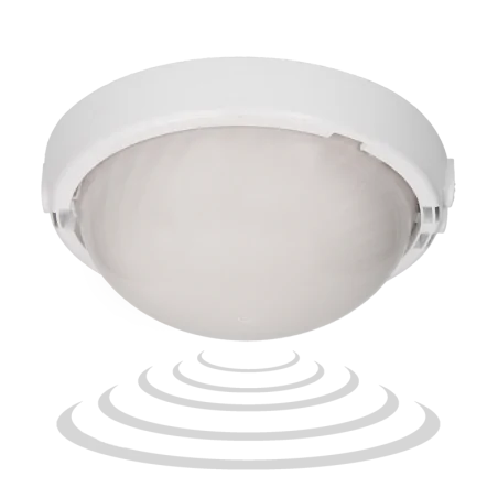 Plafony - plafon z mikrofalowym czujnikiem ruchu na żarówkę e27 biały 75w a2120-mp-hf orno 