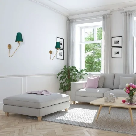 Kinkiety-do-salonu - kinkiet z zielonym kloszem mosiężny na żarówkę e27 victoria mlp4906 eko-light 