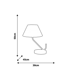 Lampki-nocne - czarna lampka stołowa na żarówkę e27 victoria mlp4914 eko-light 