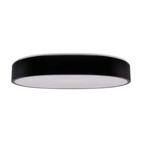 Plafony - plafoniera led okrągła w czarnej obudowie 48w totem 03928 ideus 