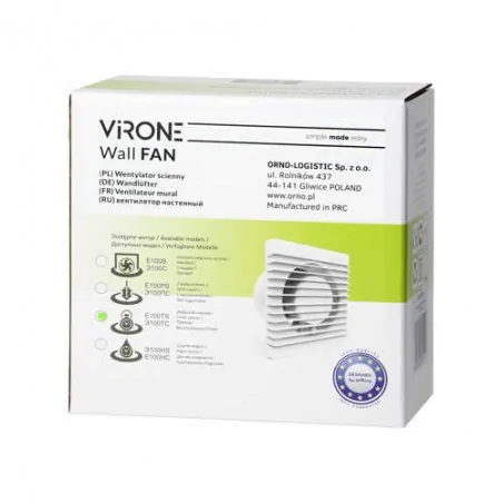 Wentylatory-o-srednicy-100 - wentylator łazienkowy z wyłącznikiem czasowym 100mm biały bf-100/ts orno 