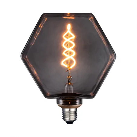 Zarowki-dekoracyjne - żarówka ozdobna led o mocy 4w e27 filament vintage smoke 317896 polux 