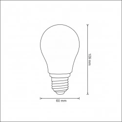 Zarowki-dekoracyjne - dekoracyjna żarówka led e27 o mocy 7w neutralna 4000k 312297 polux 