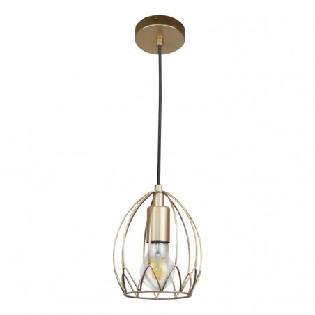 Lampy-sufitowe - lampa sufitowa wisząca metalowa złota tarent 316356 polux 