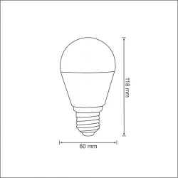 Gwint-trzonek-e27 - żarówka led o mocy 15w e27 ciepła 3000k 1521lm a60 305695 polux 