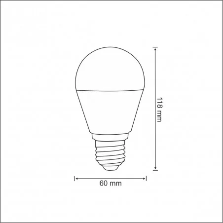 Gwint-trzonek-e27 - żarówka led o mocy 15w e27 ciepła 3000k 1521lm a60 305695 polux 