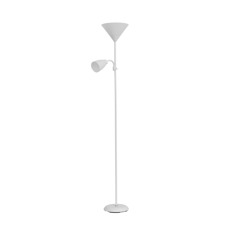 Lampy-stojace - podłogowa lampa biała 175 cm, max 25w e27 + max 25w e14 urlar orno firmy ORNO 
