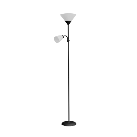 Lampy-stojace - czarno-białe oświetlenie podłogowe stojące 175 cm, max 25w e27, max 25w e14 urlar ls-2/b orno 