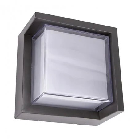 Kinkiety-zewnetrzne - lampa zewnętrzna led hermetyczna kwadratowa 12w 4000k tekla 04015 ideus 
