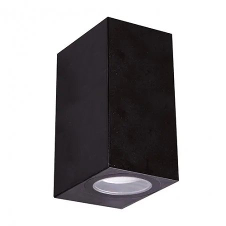 Kinkiety-zewnetrzne - czarna oprawa zewnętrzna na dwie żarówki gu10 góra-dół gamp 04019 ideus 