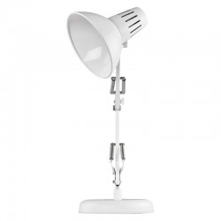 Lampki-biurkowe - lampka kreślarska biała zginana e27 46 cm dustin z7612w emos 