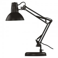 Lampki-biurkowe - lampka kreślarska czarna zginana e27 46 cm dustin z7612b emos
