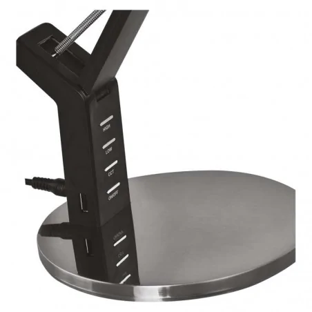 Lampki-biurkowe - czarne oświetlenie biurkowe z wejściem usb led 8w 3000k/4000k/6000k simon z7613 emos 