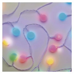 Oswietlenie-choinkowe - dekoracyjne lampki choinkowe multicolor - timer 40xled 4m ip44 big cherry d5am01 emos 