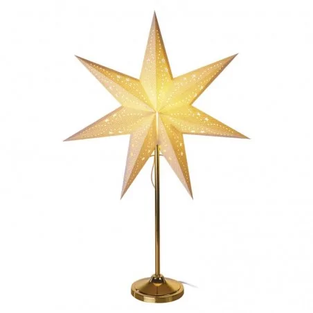 Dekoracje-swiateczne-led - dekoracja świąteczna lampka w kształcie beżowej papierowej gwiazdy e14 dcaz15 emos 