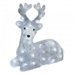 Dekoracje-swiateczne-led - figurka świąteczna led renifer zimne światło ip44 2,1w dcfc06 emos 