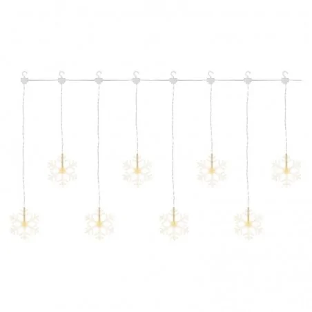 Dekoracje-swiateczne-led - świąteczna girlanda lampki wiszące ciepłe śniezynki 5m 6xled ip44 dcgw06 emos 