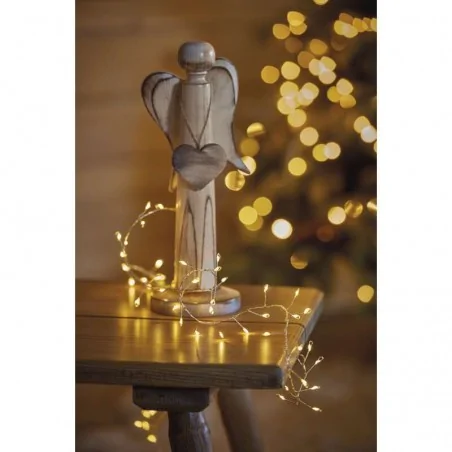 Dekoracje-swiateczne-led - drucik świetlny- jeżyk 100xled 2,4m 3xaa ciepła ip20 timer d3fw01 emos 