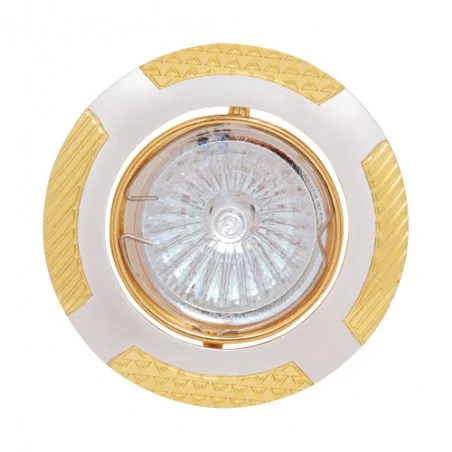 Oprawy-sufitowe - sufitowa oprawa punktowa perłowo srebrny/złoty 12v leylak 01325 ideus 