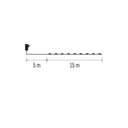 Dekoracje-swiateczne-led - dekoracyjne łańcuszek ledx150 15m, multikolor, ip44, timer d3am03 emos 