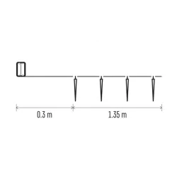 Oswietlenie-choinkowe - girlanda - sople lodu 10xled, 10cm - 1,35m, 2xaa zimna biel, ip20, timer dcgc01 emos 