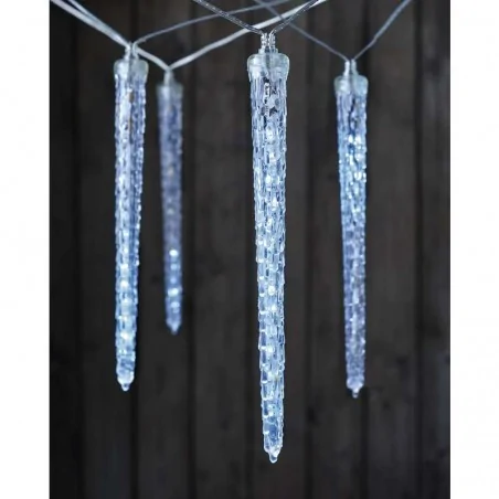 Dekoracje-swiateczne-led - dekoracyjne oświetlenie - sople 3,6m, 140xled, 29cm, zimna biel, ip44 dcpc01 emos 