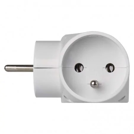 Rozgalezniki - rozgałęźnik potrójny biały z uziemieniem p0023 emos 