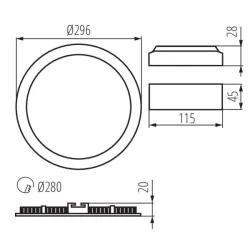 Oprawy-sufitowe - oprawa sufitowa led typu downlight nikiel satyna 24w 4000k rounda 2led24w-nw-sn 27220 kanlux 