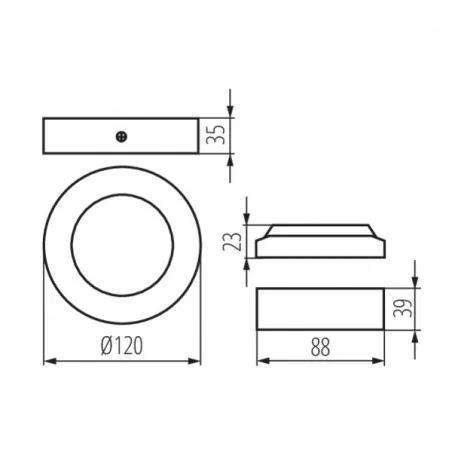 Oprawy-sufitowe - okrągła oprawa sufitowa led downlight biały 6w 4000k carsa v2led 6w-nw-w 33530 kanlux 