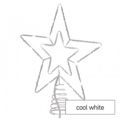 Oswietlenie-choinkowe - świecący szpic- gwiazda, łączone oświetlenie 30xled 28cm, zimna biel, ip44 d1zc01 emos