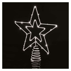Oswietlenie-choinkowe - świecący szpic- gwiazda, łączone oświetlenie 30xled 28cm, zimna biel, ip44 d1zc01 emos 