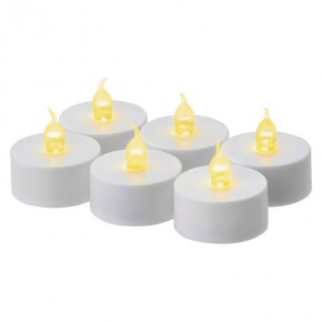 Dekoracje-swiateczne-led - świeczki tealight białe komplet 6 sztuk dccv11 emos 